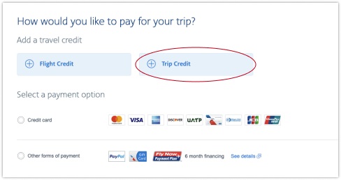 Add Trip Credit